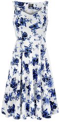 Blue Rosaceae Swing Dress