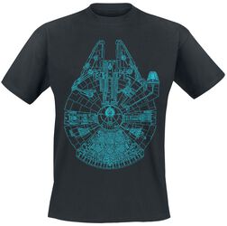 Millenium Falcon Blueprint, Star Wars, T-paita