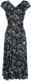 Monikäyttöinen mekko pääkallo- ja ruusupainatuksilla, Black Premium by EMP, Keskipitkä mekko