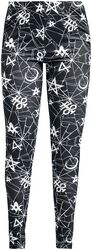 Leggings with spiderweb and occult ornaments, Black Blood by Gothicana, Leggingsit
