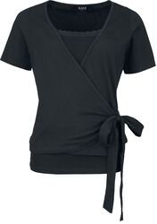 Kaksikerroksinen T-paita solmukoristella, Black Premium by EMP, T-paita