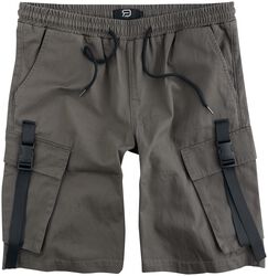 Shorts With Side Pockets and Strap Details, RED by EMP, Shortsit