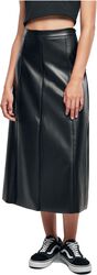 Ladies’ faux-leather midi skirt mekko, Urban Classics, Pitkä hame