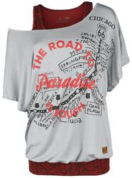 Rock Rebel X Route 66 - kaksikerroksisella paidalla ja topilla