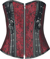 Corset with Straps and Zipper, Gothicana by EMP, Korseletti