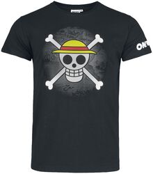 Straw Hat Pirates - Skull, One Piece, T-paita