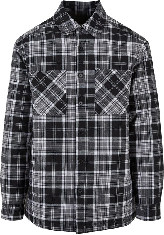 Padded chequered shirt jacket metsuritakki
