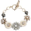 Rose and Aster Flower Bracelet