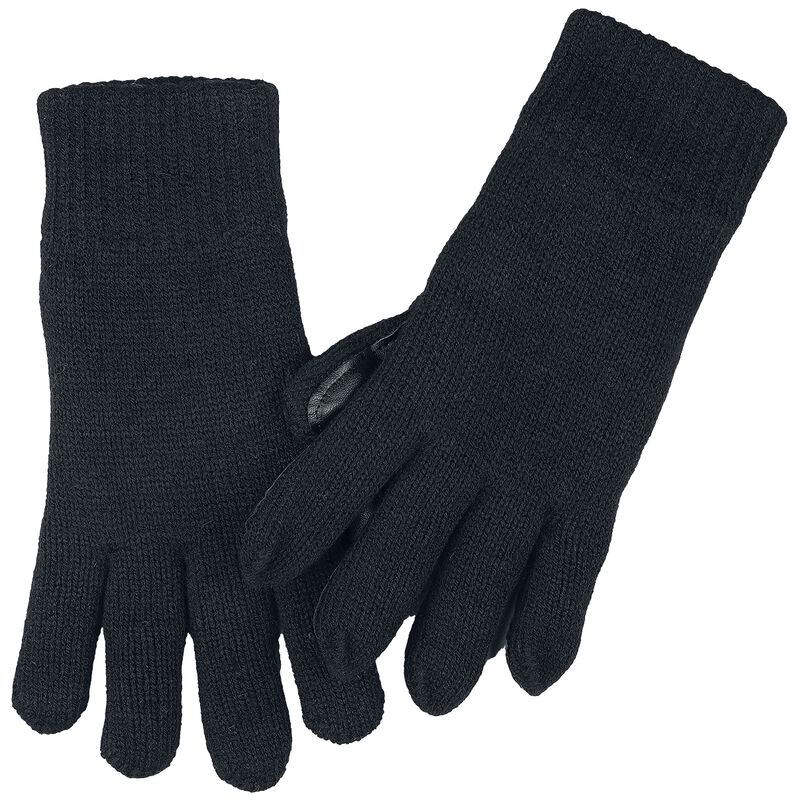 Synthetic Leather Knit Gloves hansikkaat