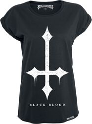 Cross, Black Blood by Gothicana, T-paita