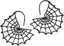 Black Spiderweb Earrings, Wildcat, Korvakorut