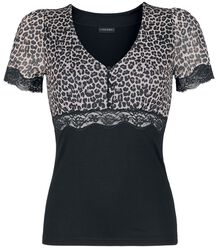 Romantic Leopard-Print Shirt, Vive Maria, T-paita