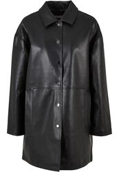 Ladies’ faux-leather coat takki, Urban Classics, Keinonahkatakki